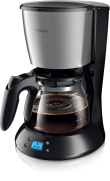 Philips Daily Collection Coffee maker HD7459/20 With glass jug With timer Must & metal