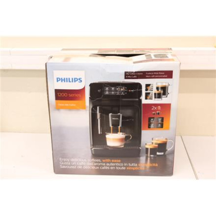 Taastatud. Philips EP1224/00 Fully automatic coffee machine, 15 bar, 1500 W, Light Gray | Philips Espresso Coffee maker Series 1200 | EP1224/00 | Pump pressure 15 bar | Built-in milk frother | Fully automatic | 1500 W | Light Gray | DAMAGED PACKAGING