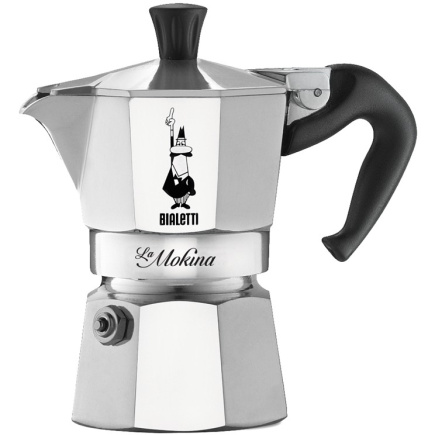Bialetti Mokka-Kanne 0,4 l Moka Induktion Edelstahl - Aluminium