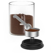 Bialetti Kaffee-Aromabehälter aus Glas - für 250g Kaffee - Deckel mit Standvorrichtung - inkl. Löffel