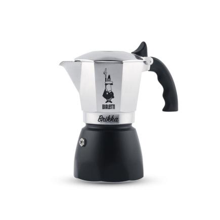 Bialetti Brikka Moka pot 0.1 L Must, Stainless steel