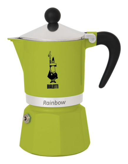 Bialetti Rainbow Moka pot Must, Green