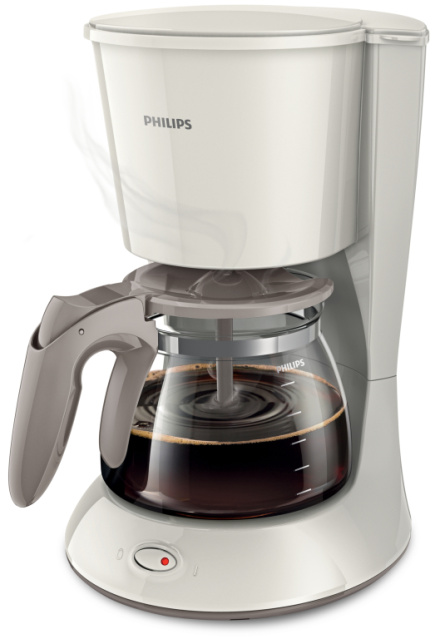 Philips Daily Collection Coffee maker HD7461/00 With glass jug Valge, damaged package