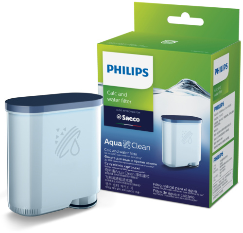 Philips Calc and Water filter CA6903/10 Same as CA6903/00 No descaling up to 5000 cups* Prolong machine lifetime 1x AquaClean Filter