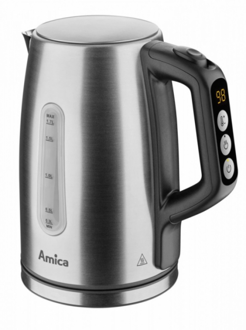 Amica Veekeetja with temperature control KM5011 1.7l inox