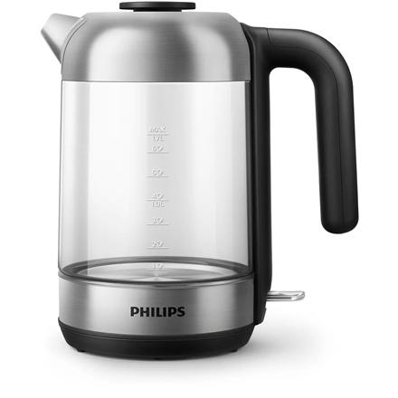 Philips | Veekeetja | HD9339/80 | Electric | 2200 W | 1.7 L | Stainless steel/Glass | 360° rotational base | Black/Silver