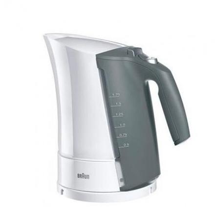 Braun | Kettle | WK500 MultiQuick 5 | Standard | 3000 W | 1.7 L | Plastic | 360° rotational base | White/Grey