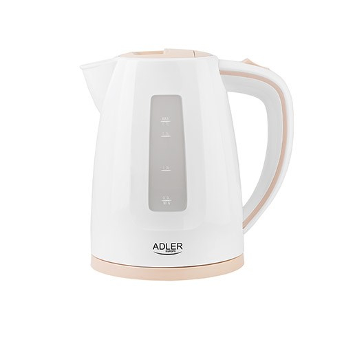 Adler AD 1264 electric Kettle 1.7 L 2200 W Hazelnut, White