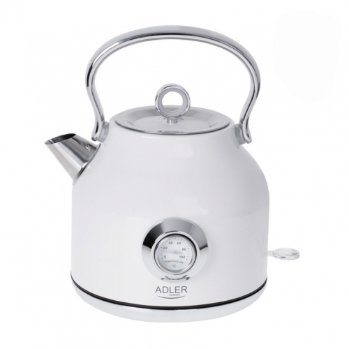 Adler AD 1346 electric Kettle 1.7 L 2200 W Metallic, White