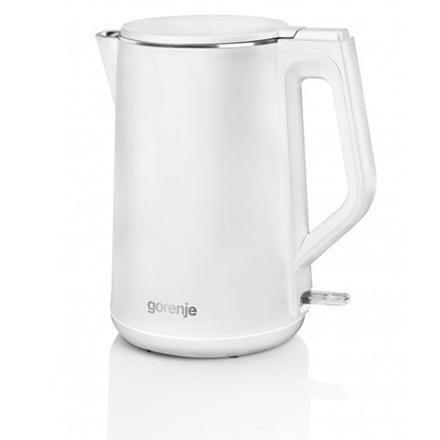 Gorenje | Kettle | K15DWW | Electric | 2200 W | 1.5 L | Plastic + metal | 360° rotational base | White