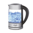 Adler AD 1247 NEW electric Kettle 1.7 L 2200 W Black, Stainless steel, Transparent