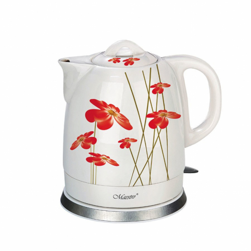 Feel-Maestro MR-066-RED FLOWERS electric Veekeetja 1.5 L 1200 W Red, White