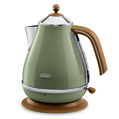 DELONGHI Icona Vintage Kettle KBOV 2001.GR, 1,7L, 2000W, Stainless steel, Green/Brown