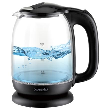 Mesko | Veekeetja | MS 1302b | Electric | 2200 W | 1.7 L | Glass | 360° rotational base | Black