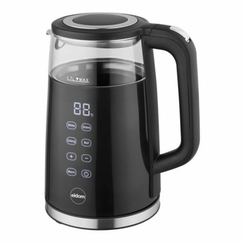 ELDOM C530 NEVO electric Veekeetja 1.7 L 2200 W Black, Transparent