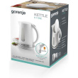 Gorenje | Veekeetja | K17WE | Electric | 2200 W | 1.7 L | Plastic + metal | 360° rotational base | White