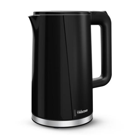 Tristar Double Walled Kettle | WK-3407 | Electric | 2200 W | 1.7 L | Plastic | 360° rotational base | Black