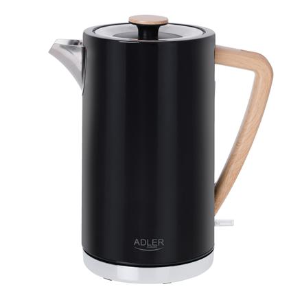 Adler | Kettle | AD 1347b | Electric | 2200 W | 1.5 L | Stainless steel | 360° rotational base | Black