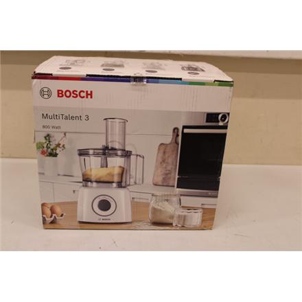 Taastatud. Bosch MCM3501M Food processor, 800W, Bowl capacity: 2.3L, 2 speed settings, Black/Brushed stainless steel | Bosch | MCM3501M | Food Processor | 800 W | All plastics that are in contact with food are BPA free | Black | DAMAGED PACKAGING,