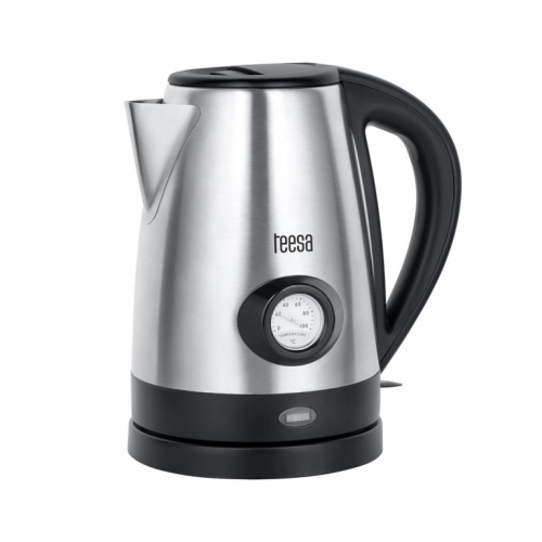 Electric Kettle with water temperature indicator, TEESA, stainless steel, 2200W, 1,7L