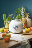Adler | Veekeetja with a Thermomete | AD 1346w | Electric | 2200 W | 1.7 L | Stainless steel | 360° rotational base | White