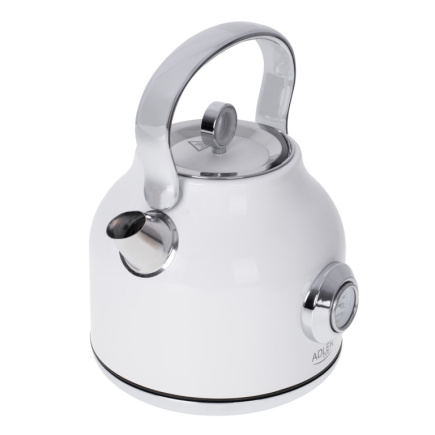 Adler | Veekeetja with a Thermomete | AD 1346w | Electric | 2200 W | 1.7 L | Stainless steel | 360° rotational base | White