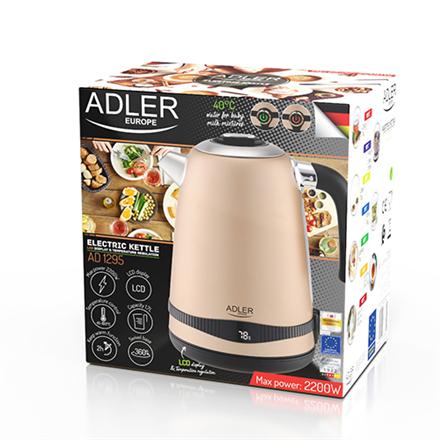 Adler | Veekeetja | AD 1295 | Electric | 2200 W | 1.7 L | Stainless steel | 360° rotational base | Golden