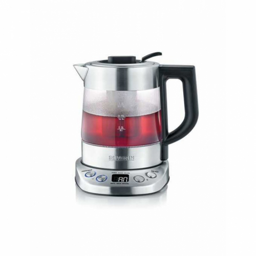 Severin WK 3473 electric Veekeetja 1 L 2200 W Stainless steel, Transparent