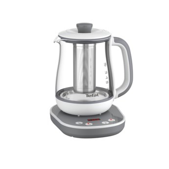 TEFAL Tastea Veekeetja | BJ551B10 | Tea Veekeetja | 1400 W | 1.5 L | Glass | 360° rotational base | Grey/White