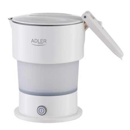 Adler Silicon Travel Veekeetja | AD 1377 | Travel Veekeetja | 600 W | 0.6 L | Silicon | White