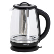Camry | Veekeetja | CR 1290 | Standard | 2200 W | 2 L | Plastic/glass | 360° rotational base | Black/Transparent