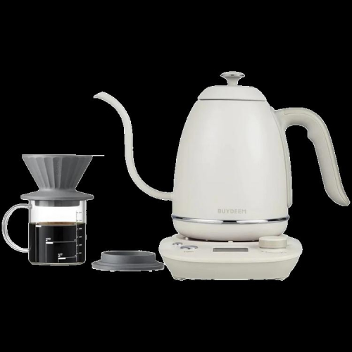 BUYDEEM Electric Gooseneck Coffee Veekeetja, model K821, color Oat White EU