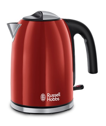 Russell Hobbs 20412-70 electric Kettle Black, Red, Stainless steel