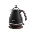 Delonghi | Icona Vintage | KBOV2001BK | Standard Veekeetja | 2000 W | 1.7 L | Stainless steel | 360° rotational base | Black