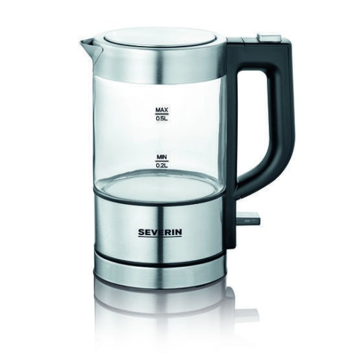 Severin WK 3472 electric Veekeetja 0.5 L 1100 W Silver