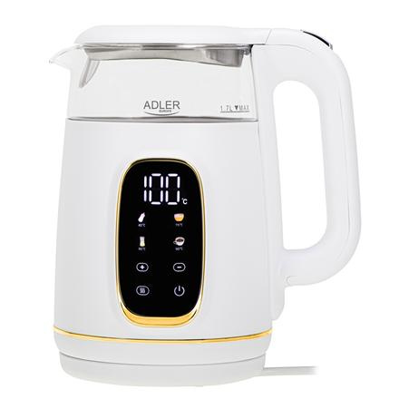 Adler Veekeetja with LED Display | AD 1305 | Electric | 2200 W | 1.7 L | Plastic | 360° rotational base | White/Gold