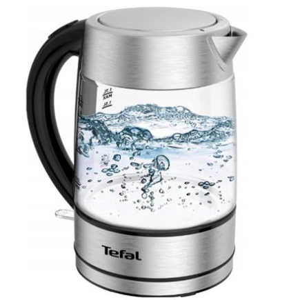 TEFAL | Veekeetja | KI772D | Electric | 2400 W | 1.7 L | Glass | 360° rotational base | Stainless Steel/Black