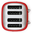 Smeg 50's Style Toaster TSF03RDEU Red