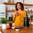 Cecotec Kettle | ThermoSense 400 | Electric | 3000 W | 1.7 L | Stainless steel/BPA | 360° rotational base | Black Woody