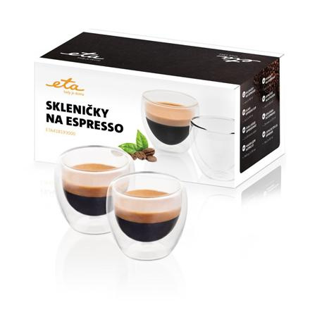ETA | Espresso cups | ETA418193000 | For espresso coffee | 2 pc(s) | Double glass | Glass