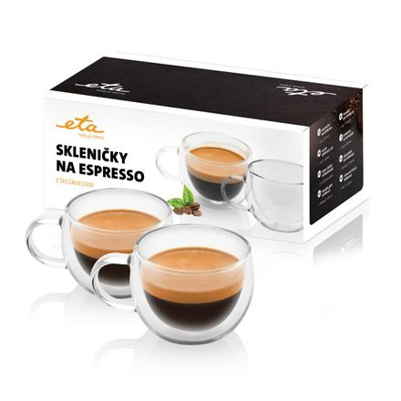 ETA | Espresso cups | ETA518091000 | For espresso coffee | 2 pc(s) | Double glass | Glass