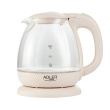 Adler | Veekeetja | AD 1283C | Electric | 900 W | 1 L | Glass/Stainless steel | 360° rotational base | Cream
