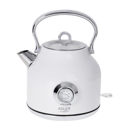 Adler | Veekeetja with a Thermomete | AD 1346w | Electric | 2200 W | 1.7 L | Stainless steel | 360° rotational base | White 387834