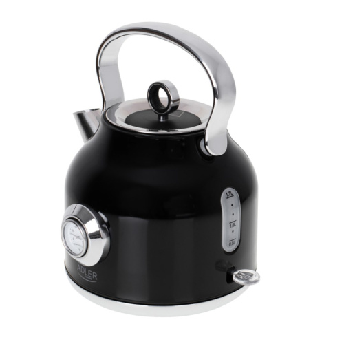 Adler AD 1346B electric Veekeetja 1.7 L 2200 W Black, Metallic