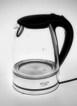 Adler AD 1225 electric Veekeetja 1.7 L Black,Stainless steel,Transparent 2200 W