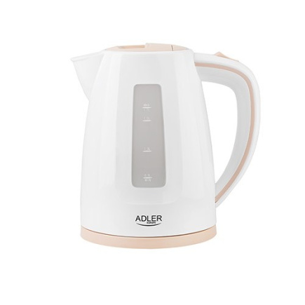 Adler AD 1264 electric Veekeetja 1.7 L 2200 W Hazelnut, White