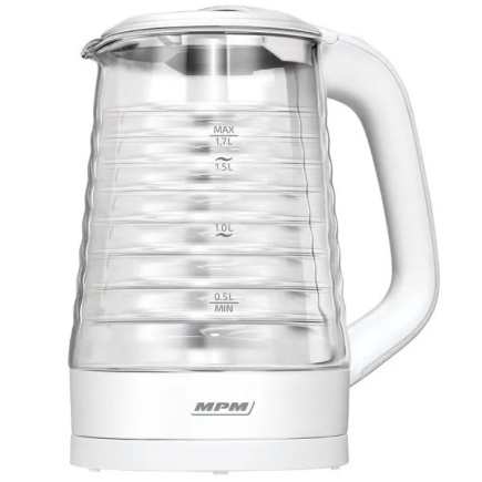 MPM MCZ-124 electric Kettle 1.7 L 2200 W White