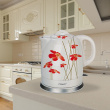 Feel-Maestro MR-066-RED FLOWERS electric Kettle 1.5 L 1200 W Red, White