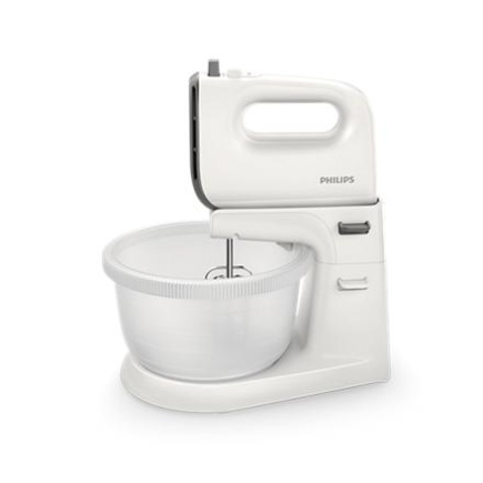 Philips | Mixer | Viva Collection HR3745/00 | Mixer with bowl | 450 W | Number of speeds 5 | Turbo mode | Valge