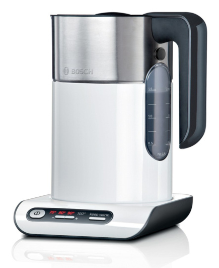 Bosch TWK8611P electric Veekeetja 1.5 L 2400 W Anthracite, Stainless steel, Valge